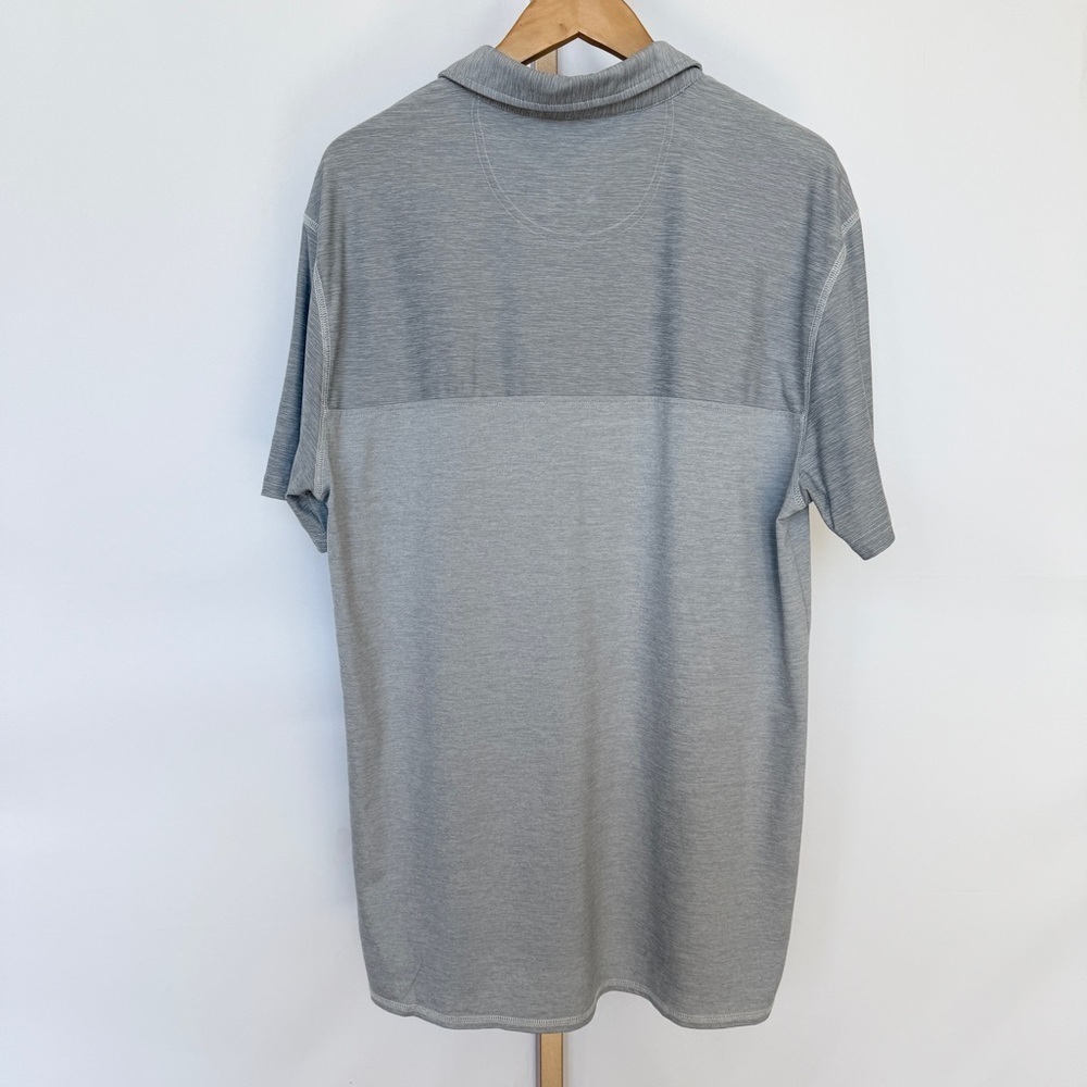 BKE Polo Shirt Mens XL Gray Colorblock Heathered Short Sleeve Golf Stretch - Picture 7 of 11